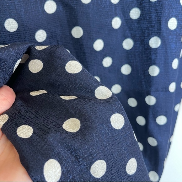 Vintage Adrianne Papell Polka Dot Dress – Navy & Cream - Picture 8 of 16